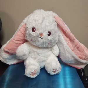 White and Pink Plush Bunny